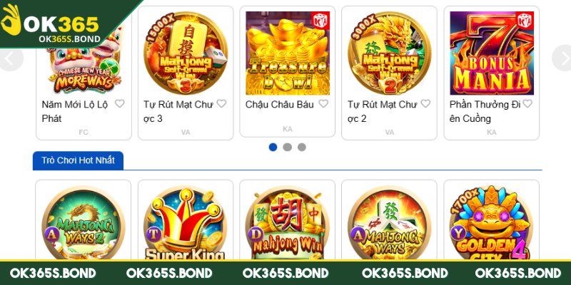 Top game slot hay nhất không thể bỏ lỡ tại sân chơi OK365 1 Giới thiệu về top game slot hay nhất tại OK365